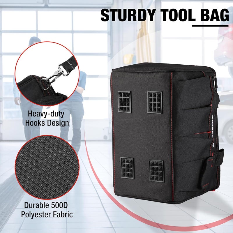 WORKPRO 12-inch Close Top Wide Mouth Storage Tool Bag, W081020A - Image 4